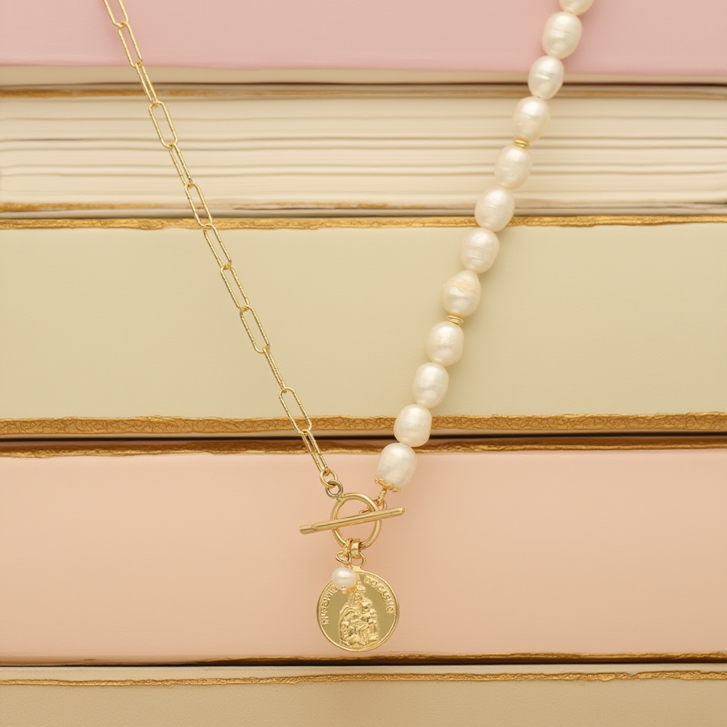 Silver Necklace with Stylized Heart and Zirconias