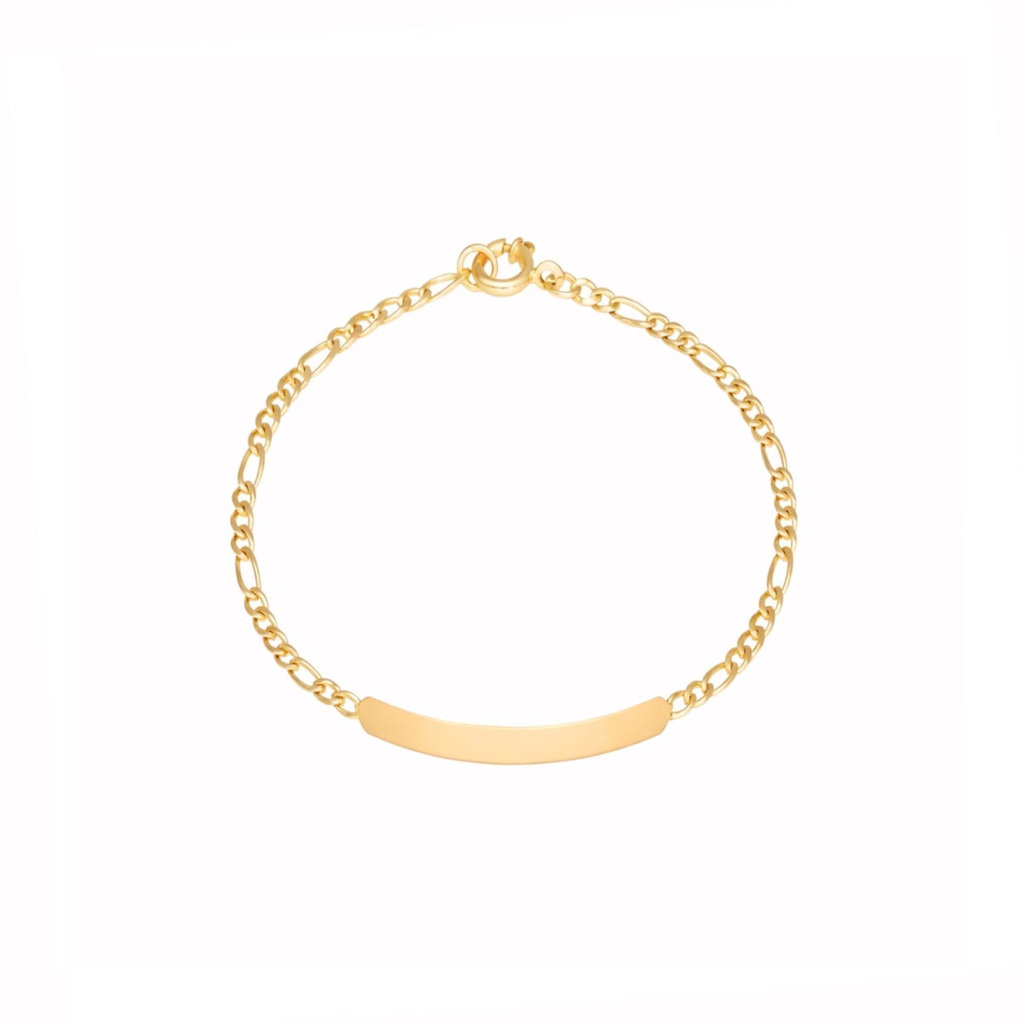 Pulseira Malha 3x1 em Ouro 19kl com Chapa (11.6cm)