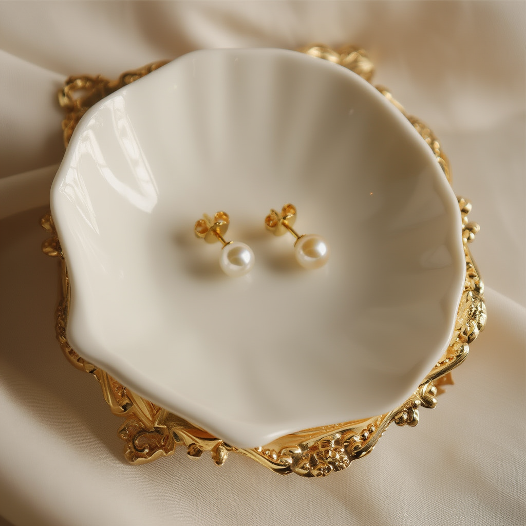 Brincos clássicos em Ouro de 19 quilates com pérola, uma joia intemporal que nunca sai de moda.