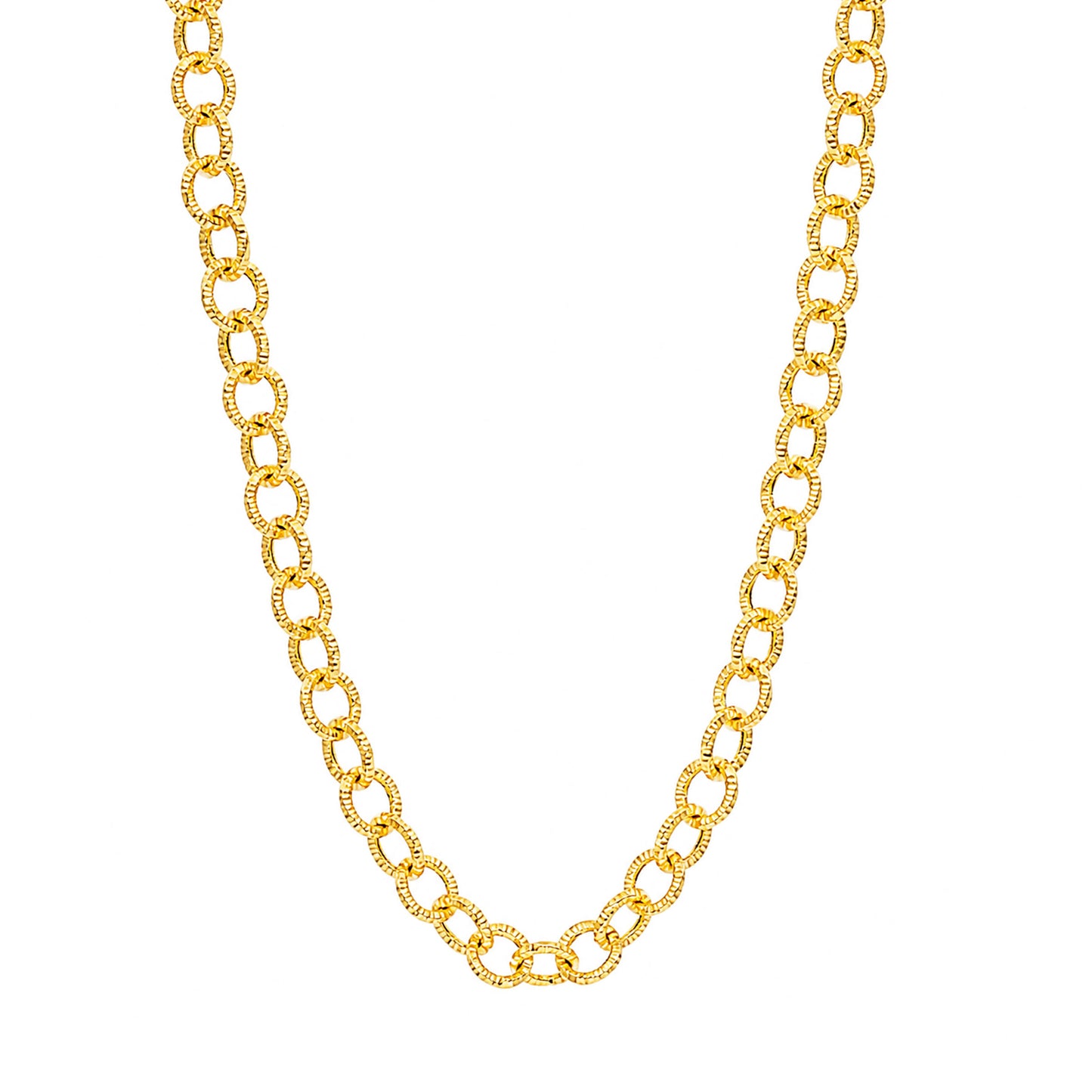 Fio em Ouro 19kl com Elos Martelados (44.5cm)