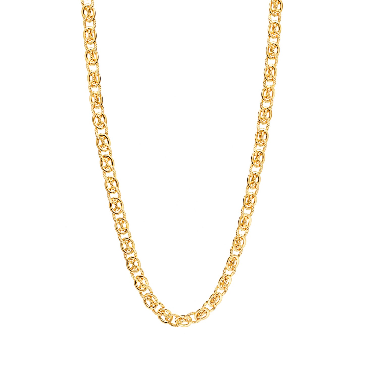 Fio em Ouro 19kl com Elos Trabalhados (45cm)