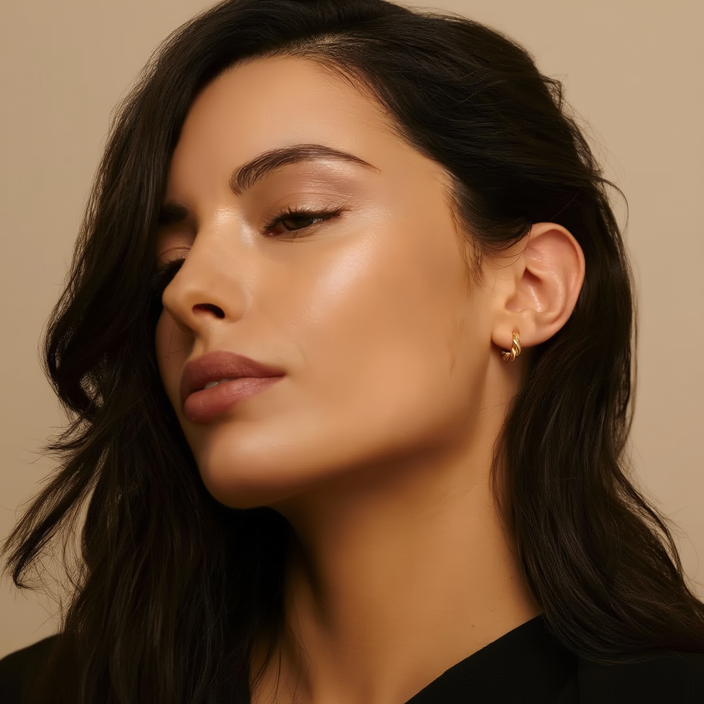 Argolas Entrelaçadas em Prata Dourada (1.5cm)