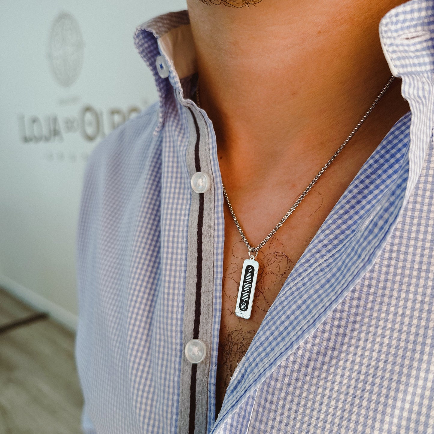 Fio Play Me em Prata - Personalizável com Música (60cm)