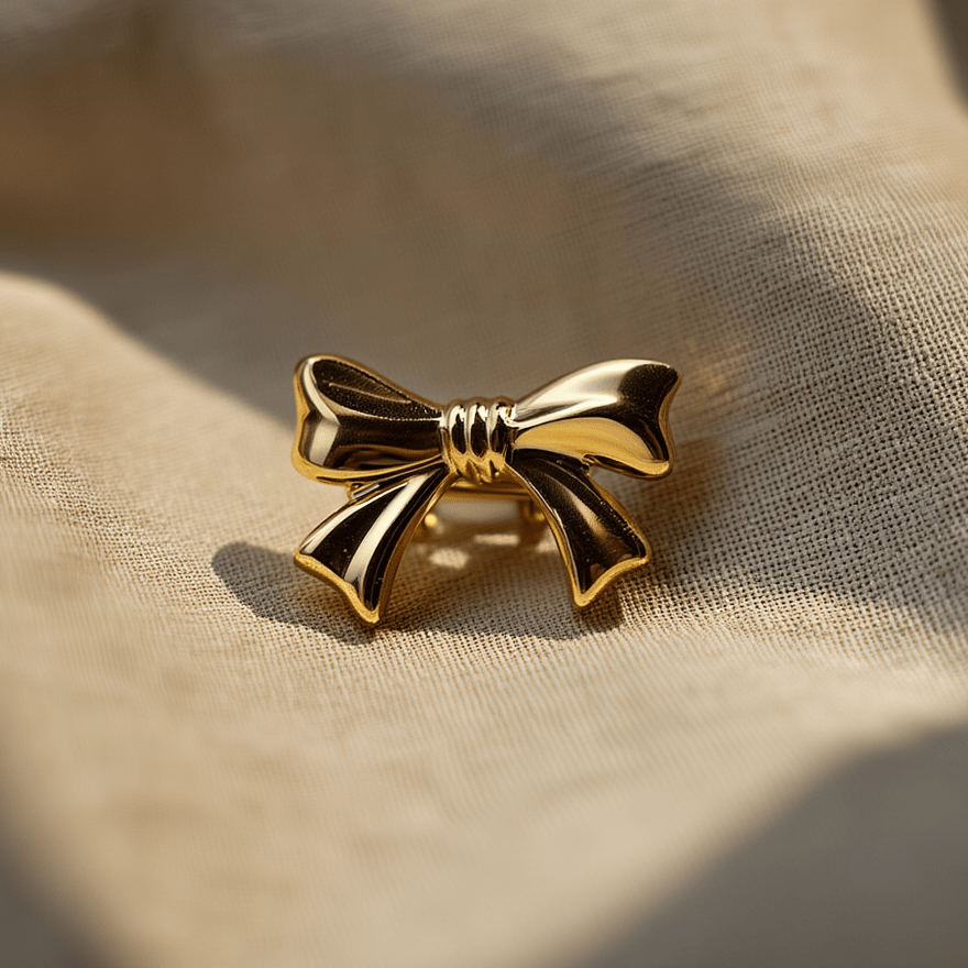 Alfinete Laço em Ouro 19kl - Loja do Ouro