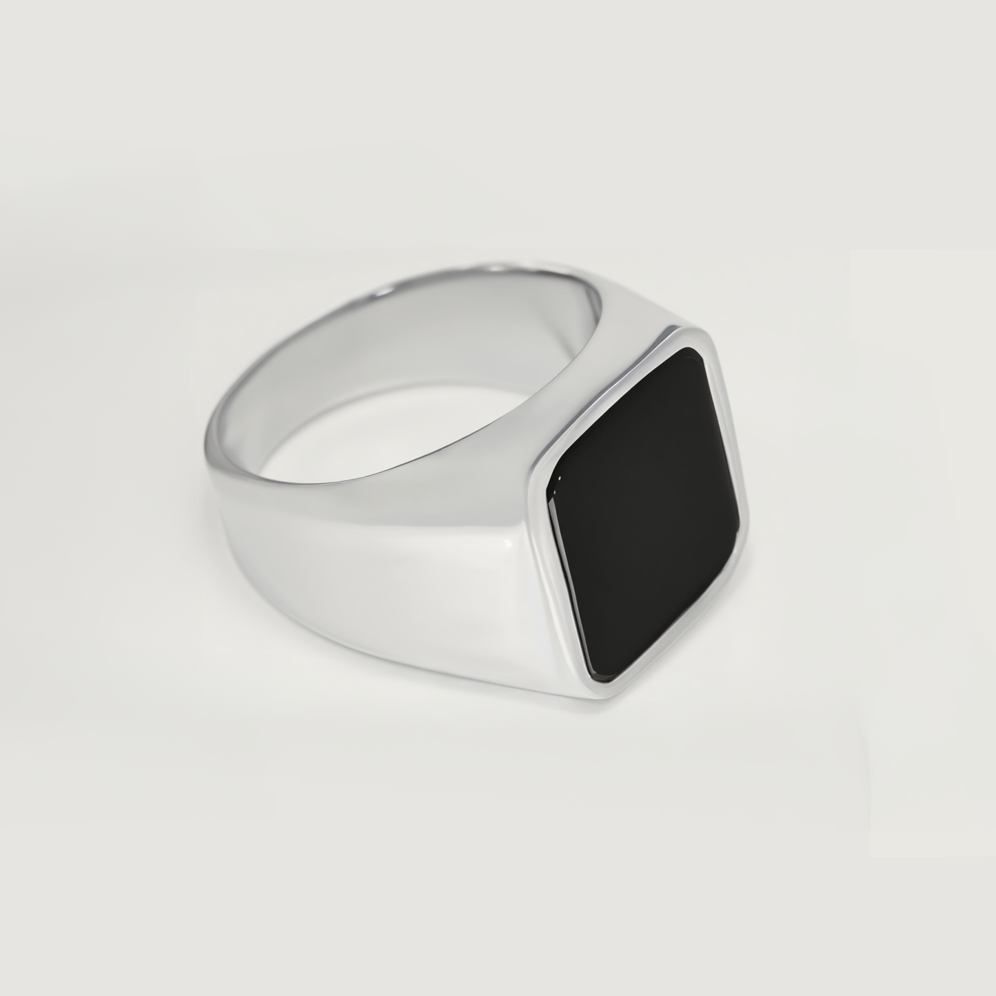 Anel de Homem Be Wild em Aço com Esmalte Preto - Loja do Ouro