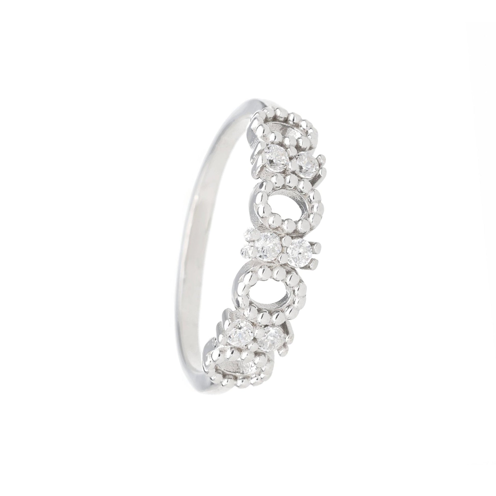 Anel em Prata com Zircónias - Loja do Ouro