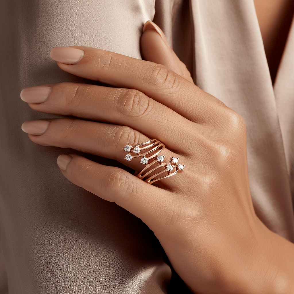 Anel Imperial em Ouro 19kl com Zirconias (T23) - Loja do Ouro