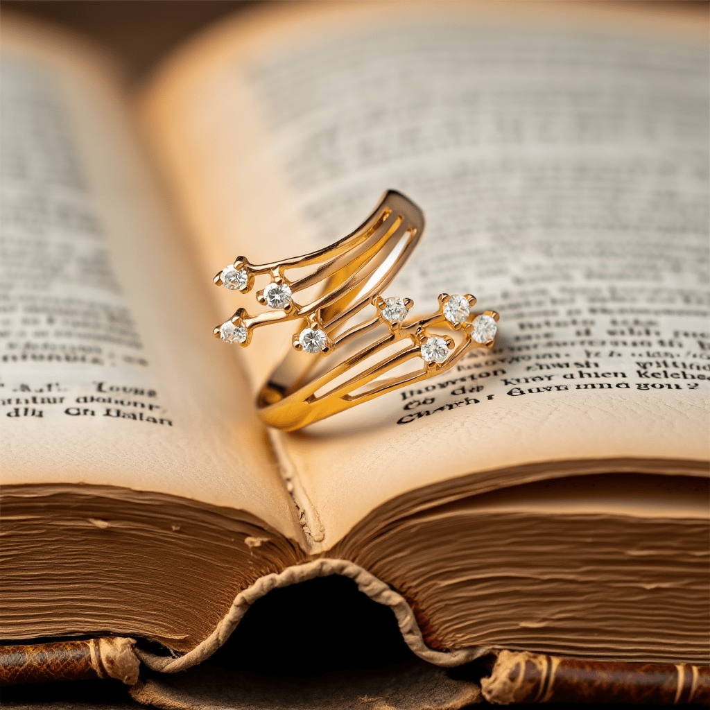 Anel Imperial em Ouro 19kl com Zirconias (T23) - Loja do Ouro