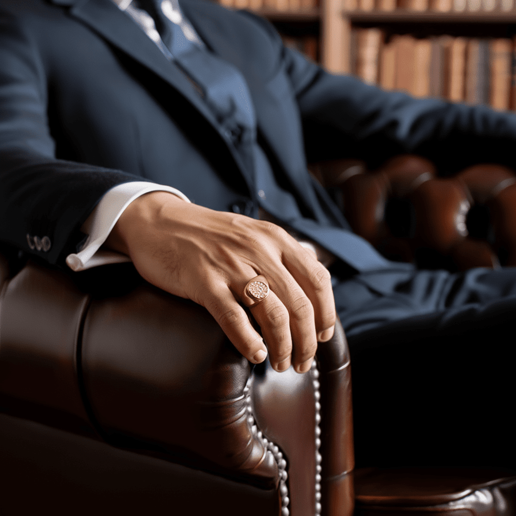 Anel Mesa em Ouro 19kl com Zircónias (T29) - Loja do Ouro