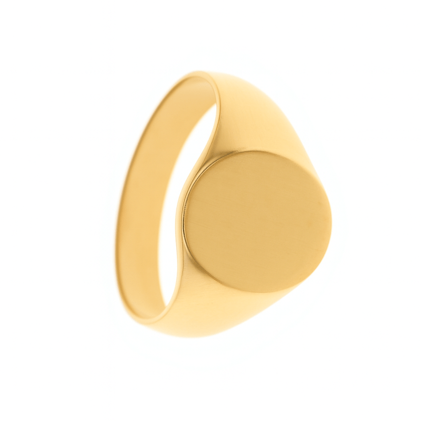 Anel Mesa Oval em Ouro 19kl (T26) - Loja do Ouro