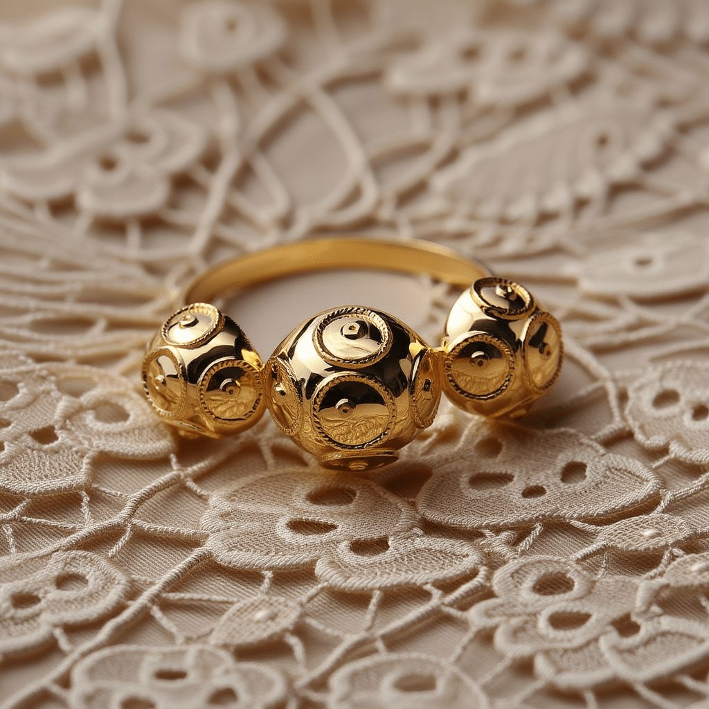 Anel Mouraria em Prata Dourada - Loja do Ouro