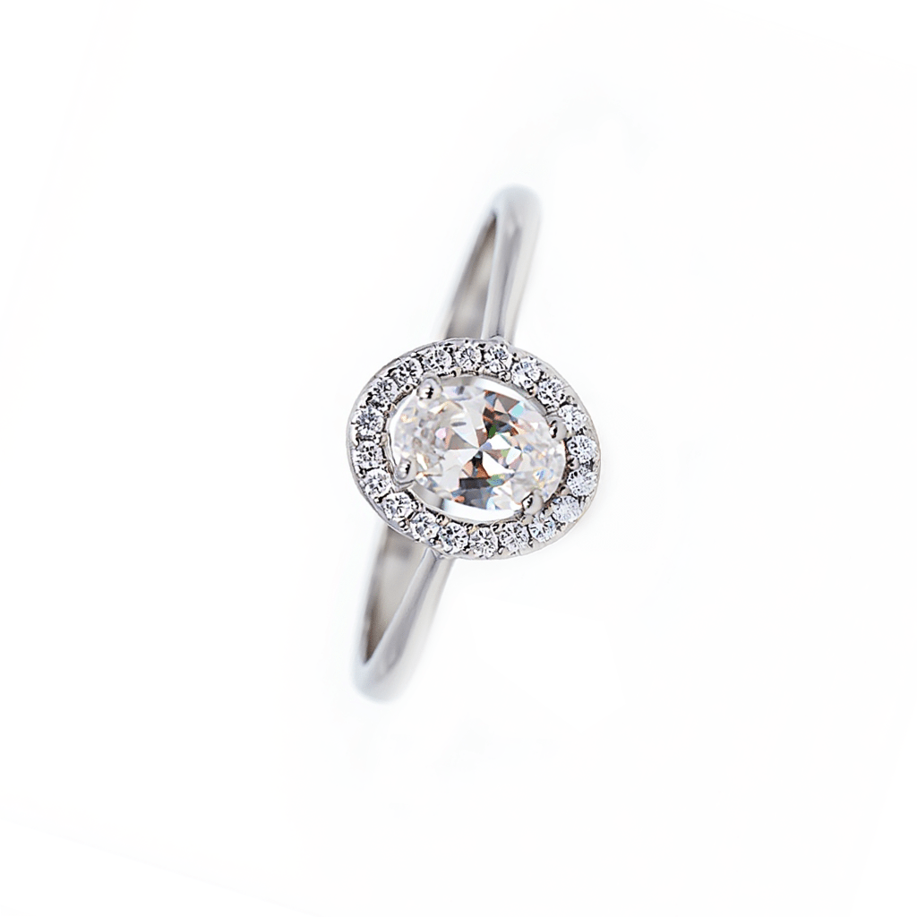 Anel Solitário Lady Beauty Com Zircónias em Prata - Loja do Ouro