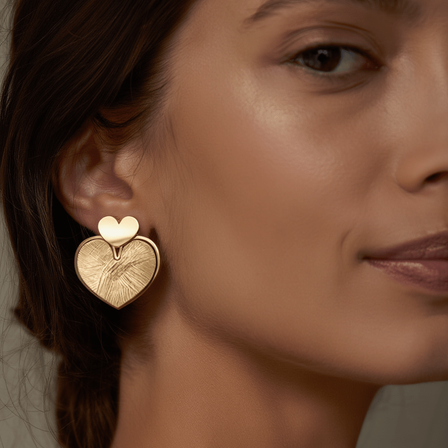 Brincos Alma Lusitana I em Prata Dourada (3.4cm) - Loja do Ouro