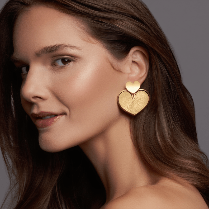 Brincos Alma Lusitana I em Prata Dourada (3.4cm) - Loja do Ouro