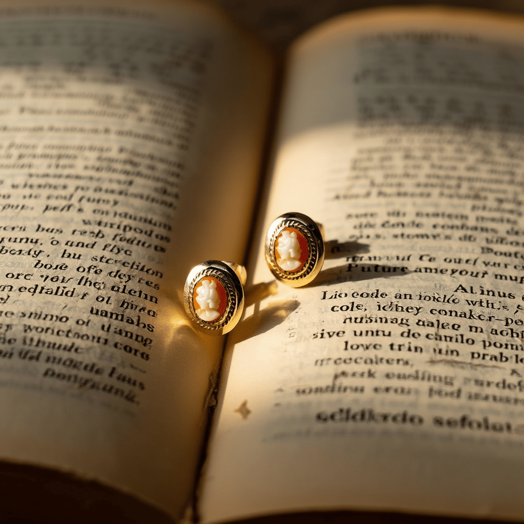 Brincos Camafeu em Ouro 19kl (1cm) - Loja do Ouro