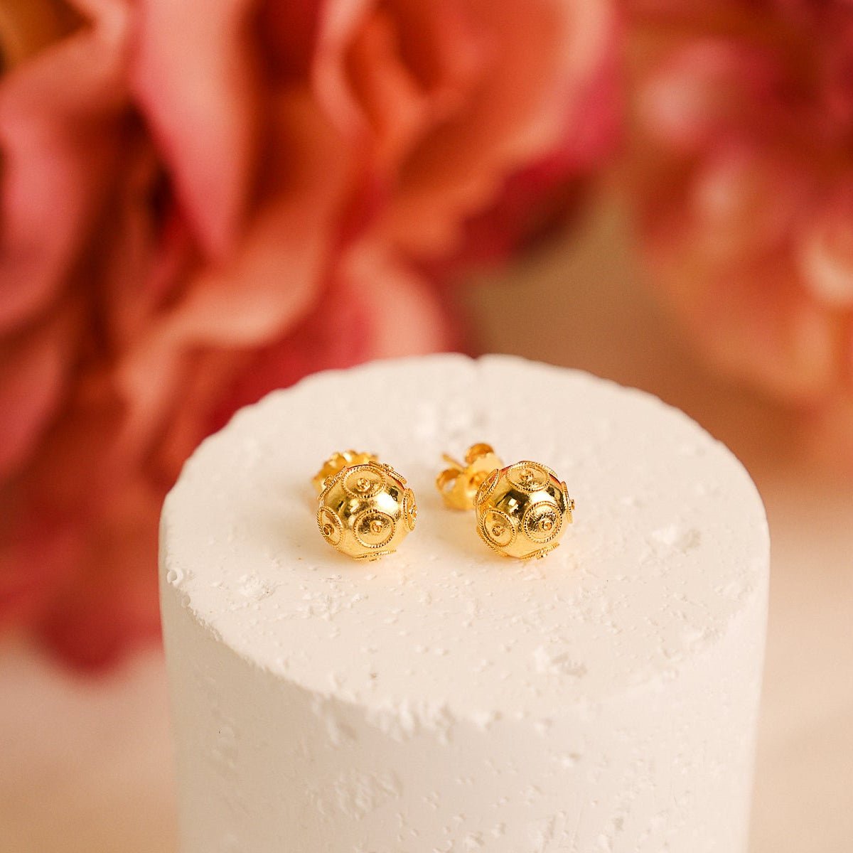 Brincos Contas de Viana em Ouro 19kl (6.2mm) - Loja do Ouro
