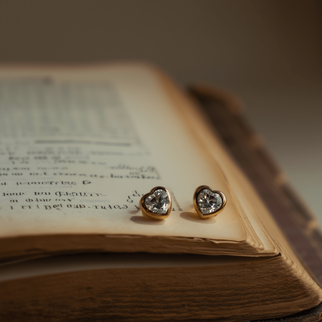 Brincos Coração em Prata Dourada com Zircónia - Loja do Ouro