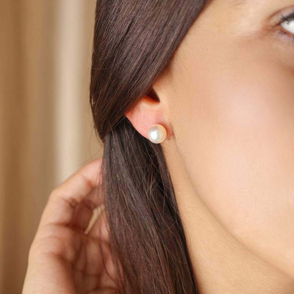 Brincos em Ouro 19kl com Pérolas (0.9cm) - Loja do Ouro