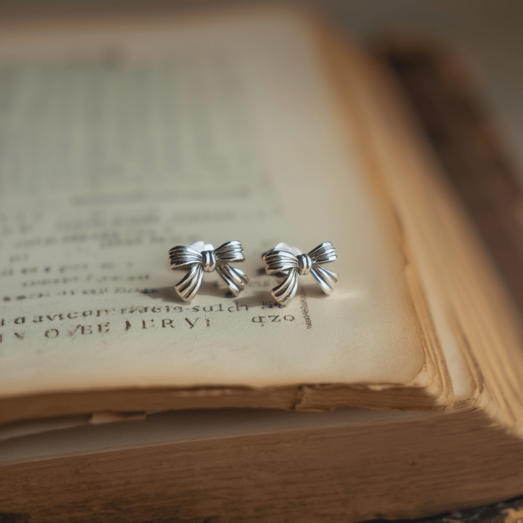 Brincos Laço em Prata - Loja do Ouro