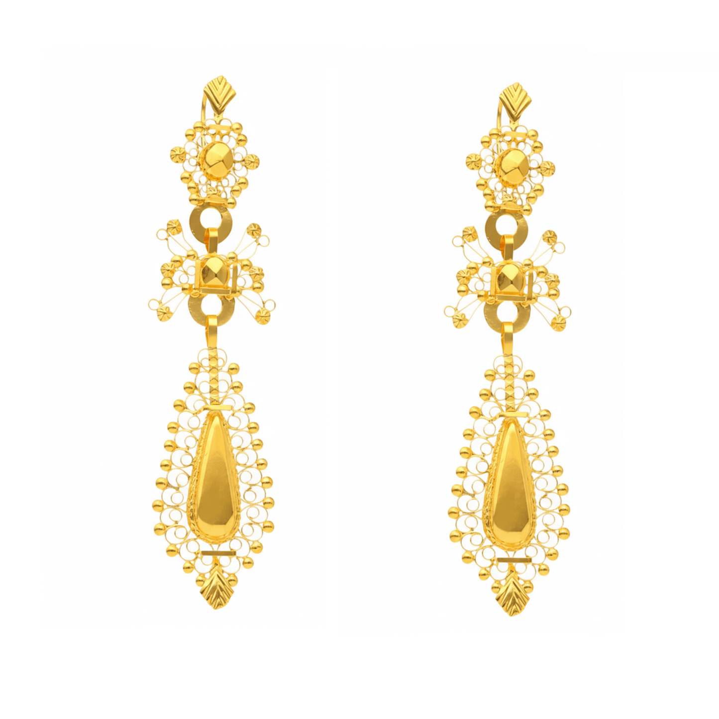 Brincos Marquesa em Ouro 19kl - Loja do Ouro