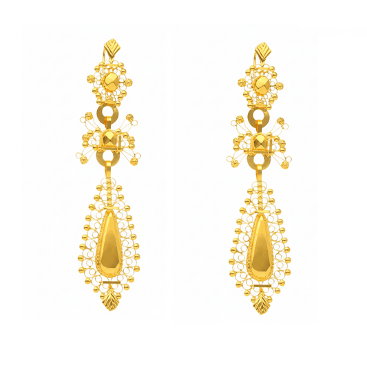 Brincos Marquesa em Ouro 19kl - Loja do Ouro