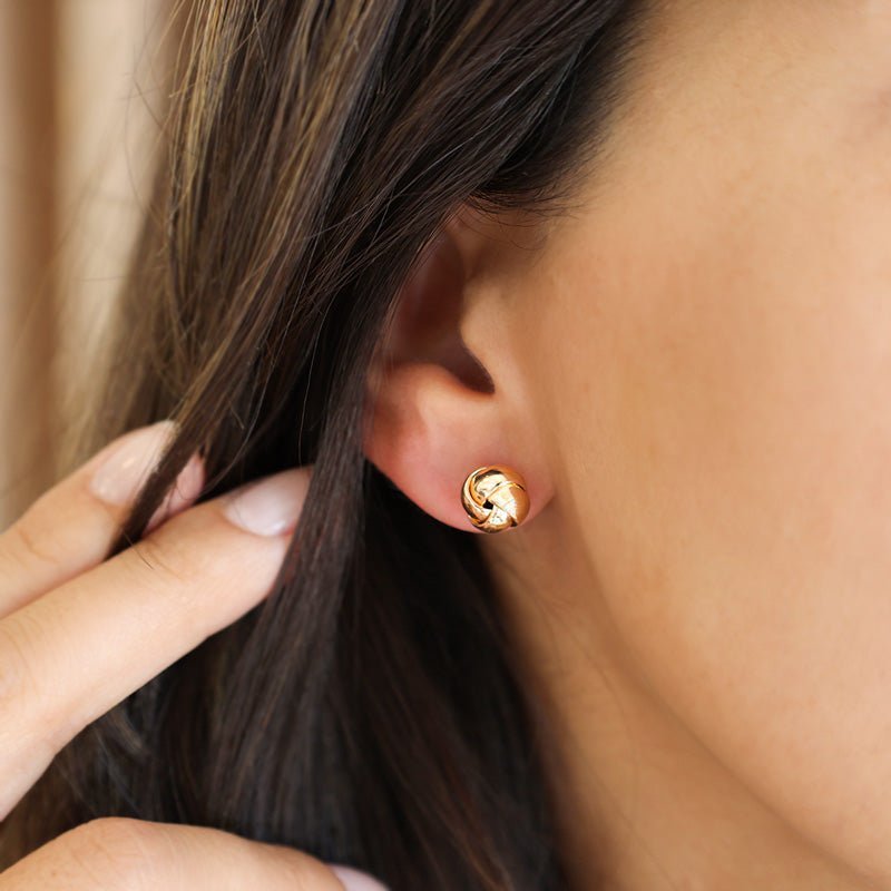 Brincos Novelo em Ouro 19kl (0.9cm) - Loja do Ouro