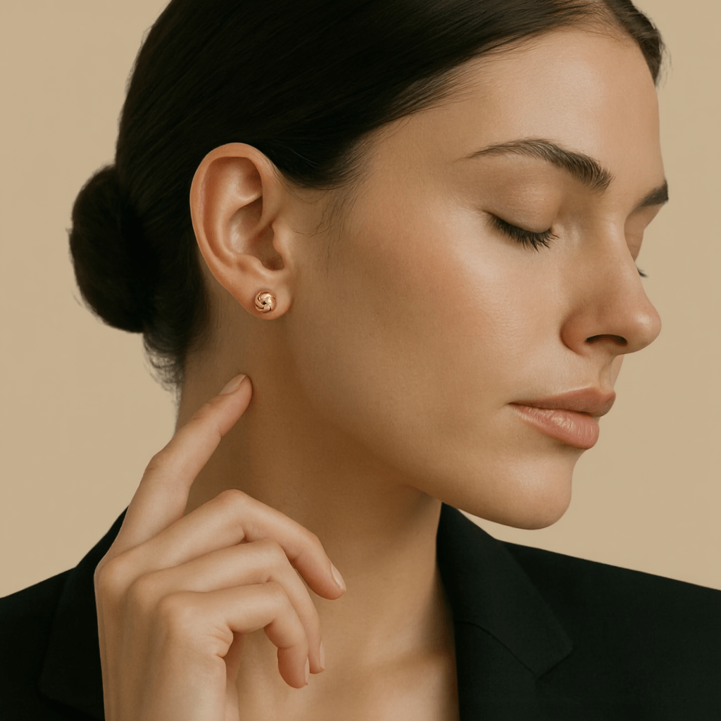 Brincos Novelo em Ouro 19kl (0.9cm) - Loja do Ouro