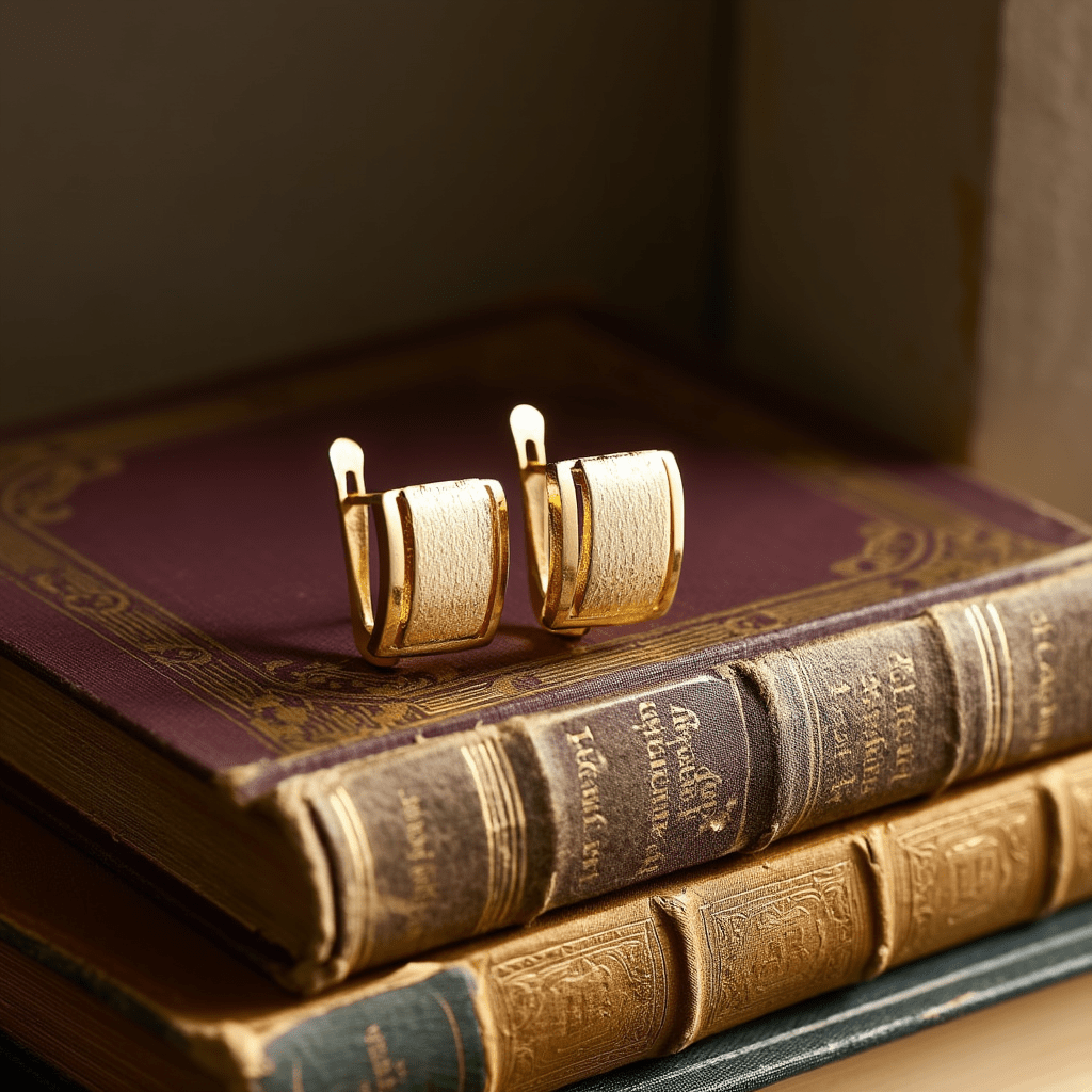 Brincos Retos Escovados em Ouro 19kl (1.1cm) - Loja do Ouro