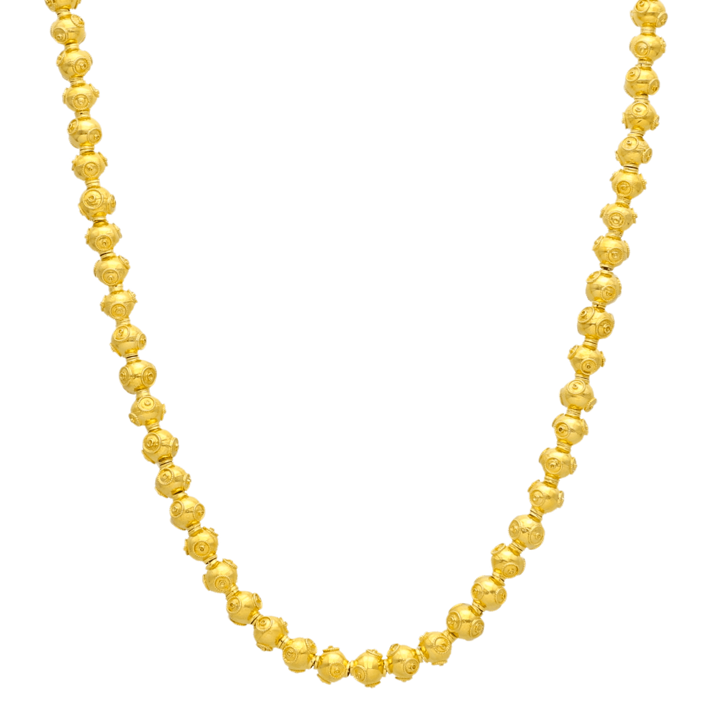 Colar Contas de Viana em Ouro 19kl (45cm) - Loja do Ouro