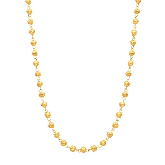 Colar Contas de Viana em Ouro 19kl (45cm) - Loja do Ouro