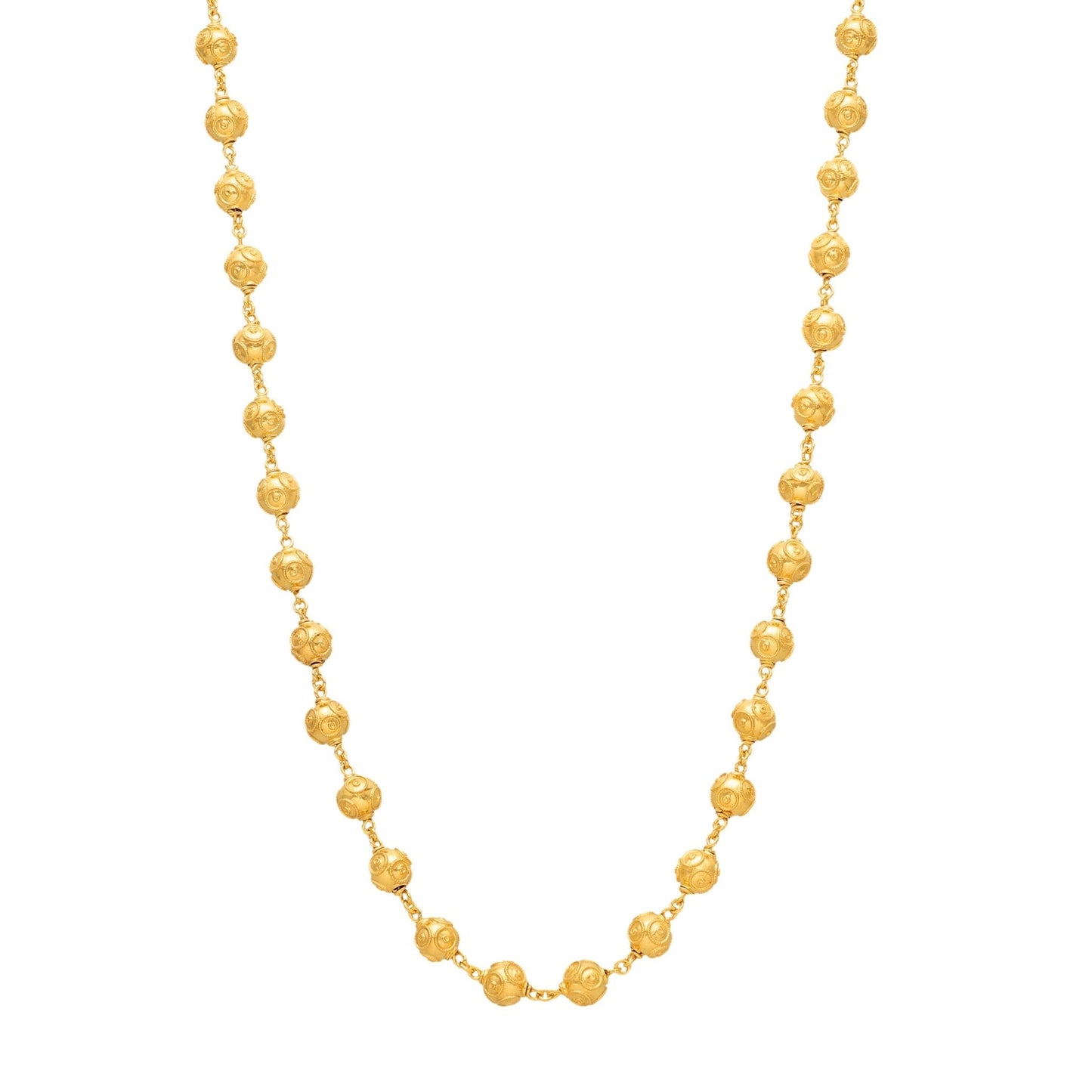 Colar Contas de Viana em Ouro (43cm) - Loja do Ouro
