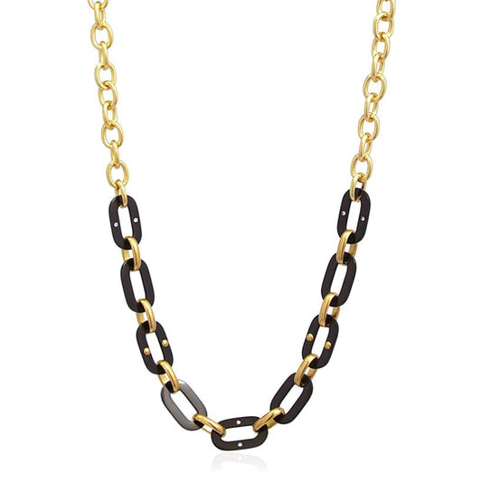 Colar Corrente Black & Gold - Loja do Ouro