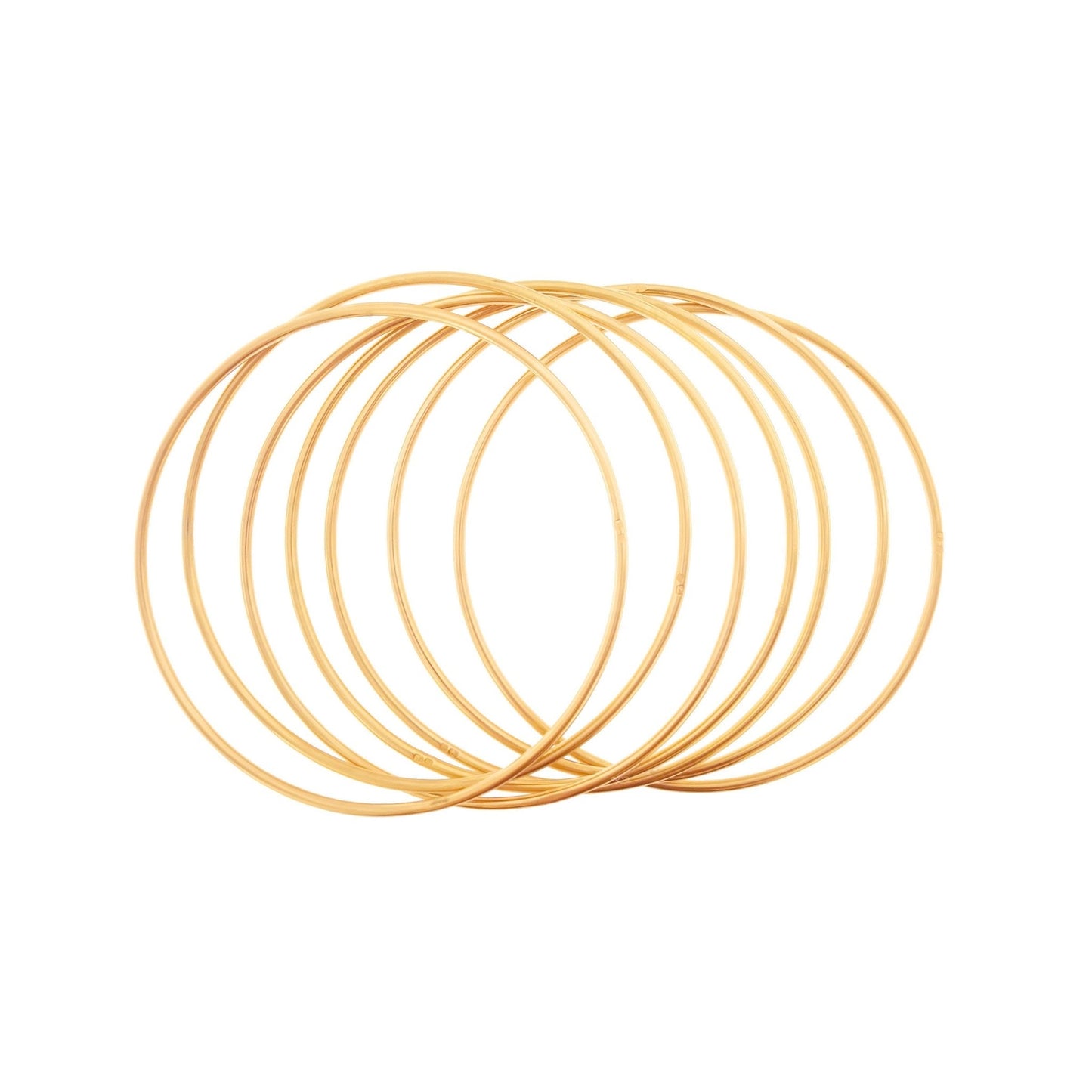 Conjunto Pulseiras Sete Escravas em Ouro 19kl (6.5cm) - Loja do Ouro