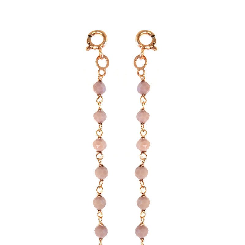 Corrente Glamour com Contas Nude - Loja do Ouro