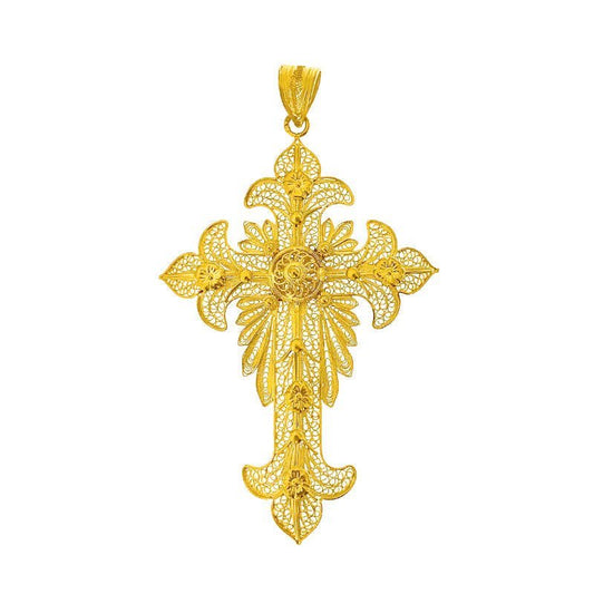 Cruz Premium Filigrana em Ouro 19kl - Loja do Ouro