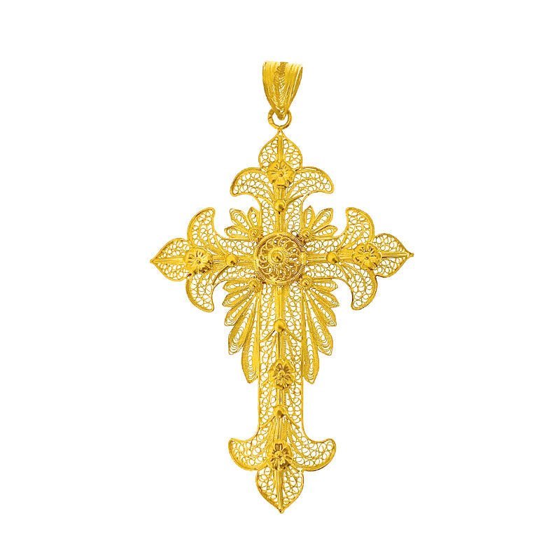 Cruz Premium Filigrana em Ouro 19kl - Loja do Ouro