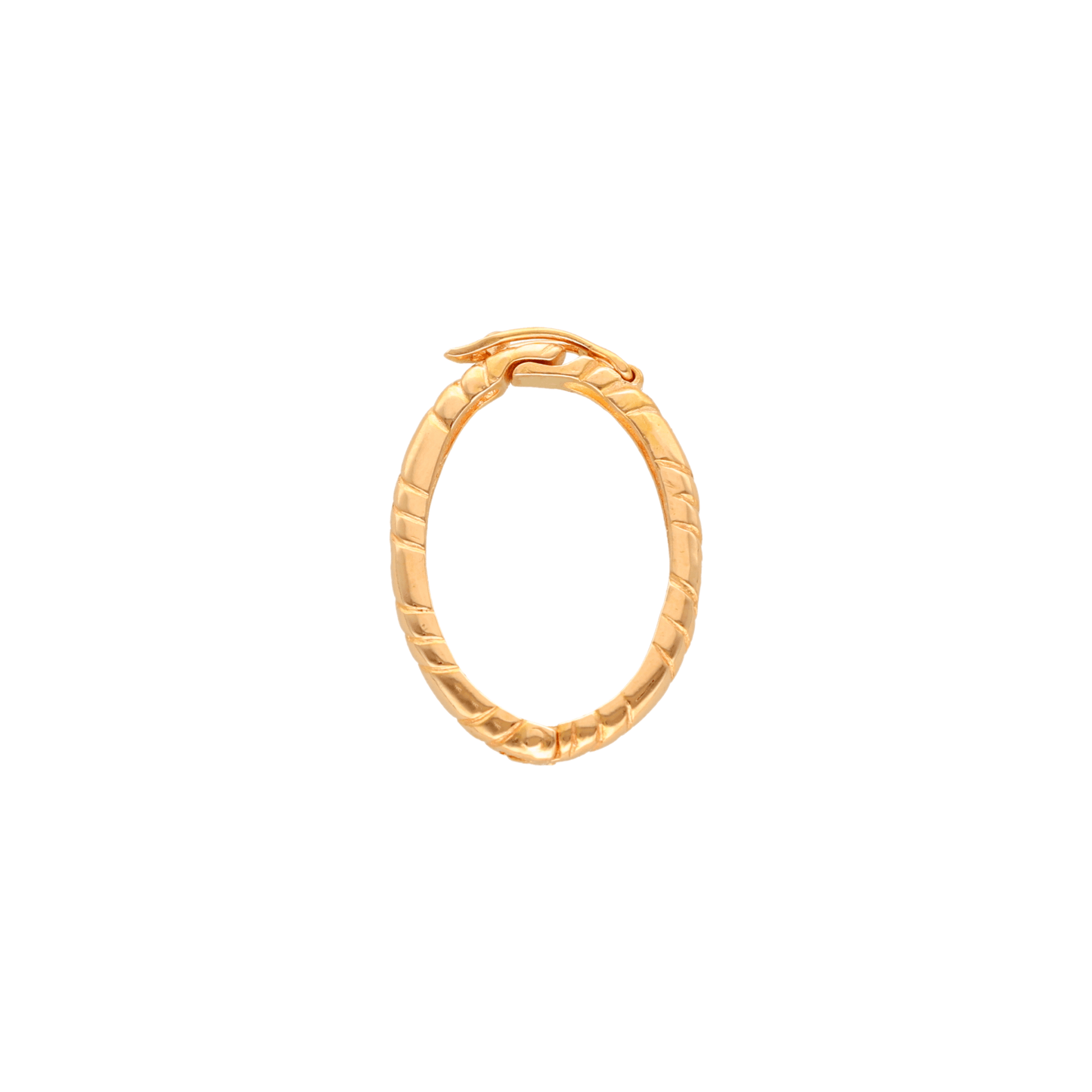 Fecho Oval em Ouro 19kl com Pormenores, para Cordão - Loja do Ouro