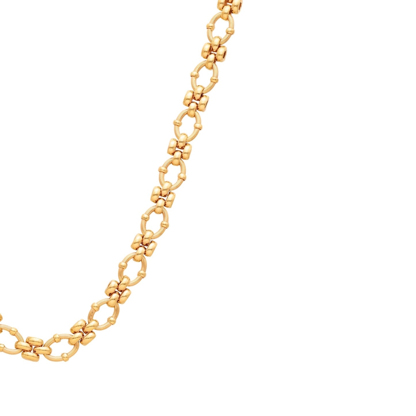 Fio com Elos Trabalhados em Ouro 19kl (43.5cm) - Loja do Ouro