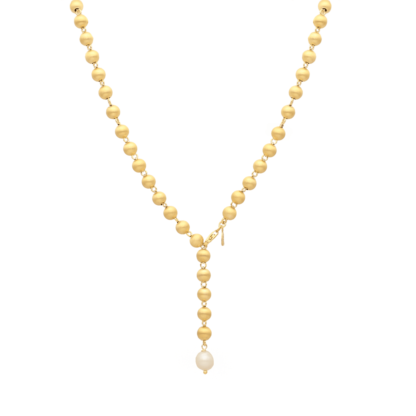 Fio Contas de Luz em Prata Dourada (40cm) - Loja do Ouro