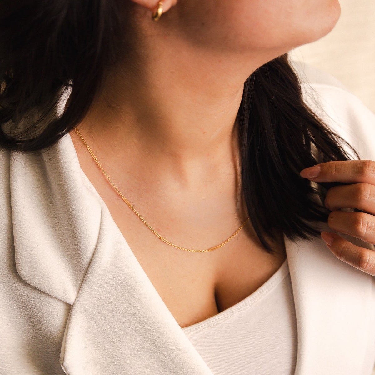 Fio em Ouro 19kl com Traves Finas (52cm) - Loja do Ouro