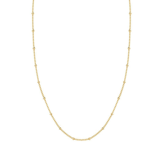 Fio em Prata Dourada com Bolinhas (50cm) - Loja do Ouro