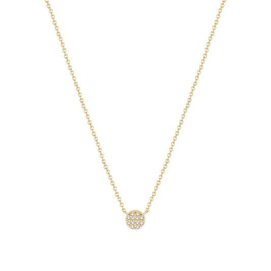 Fio em Prata Dourada com Pendente Cravejado Zircónias (40cm) - Loja do Ouro