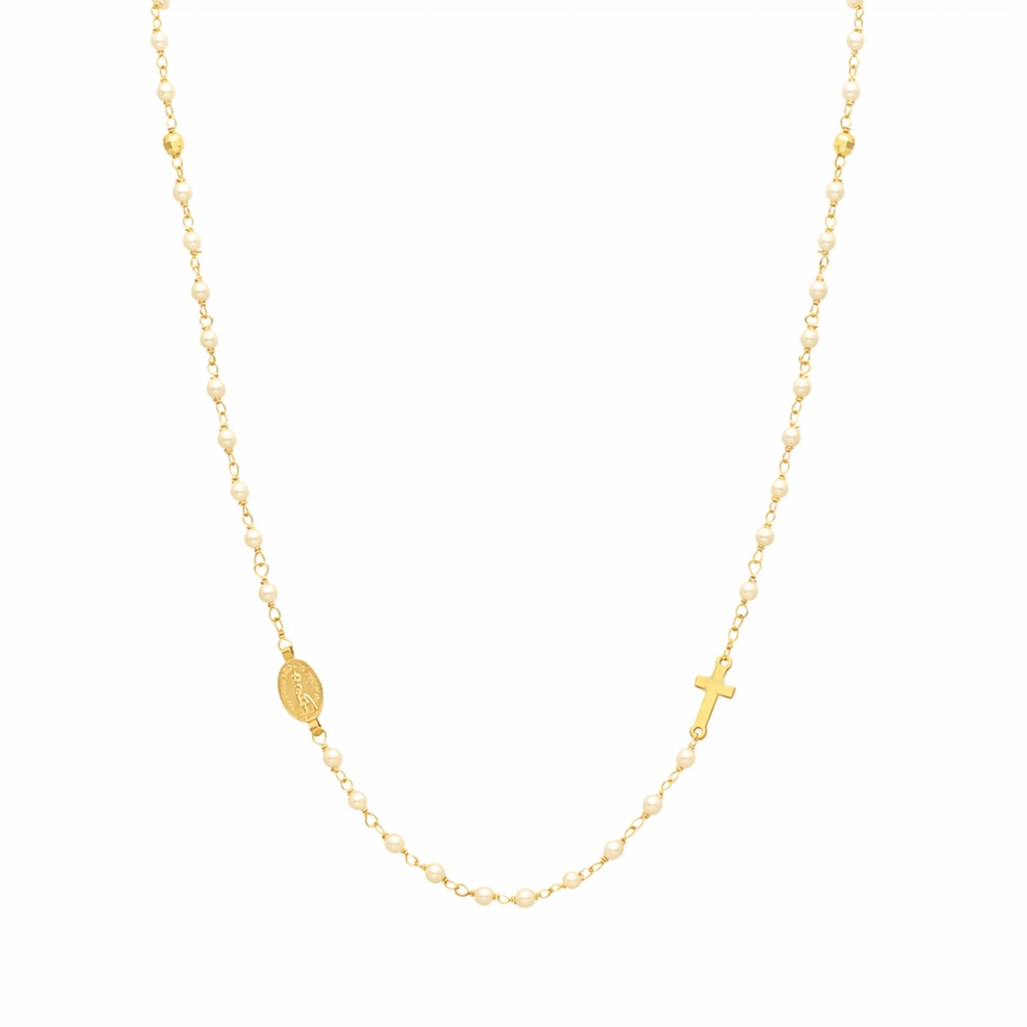 Fio Fé em Prata Dourada (46cm) - Loja do Ouro