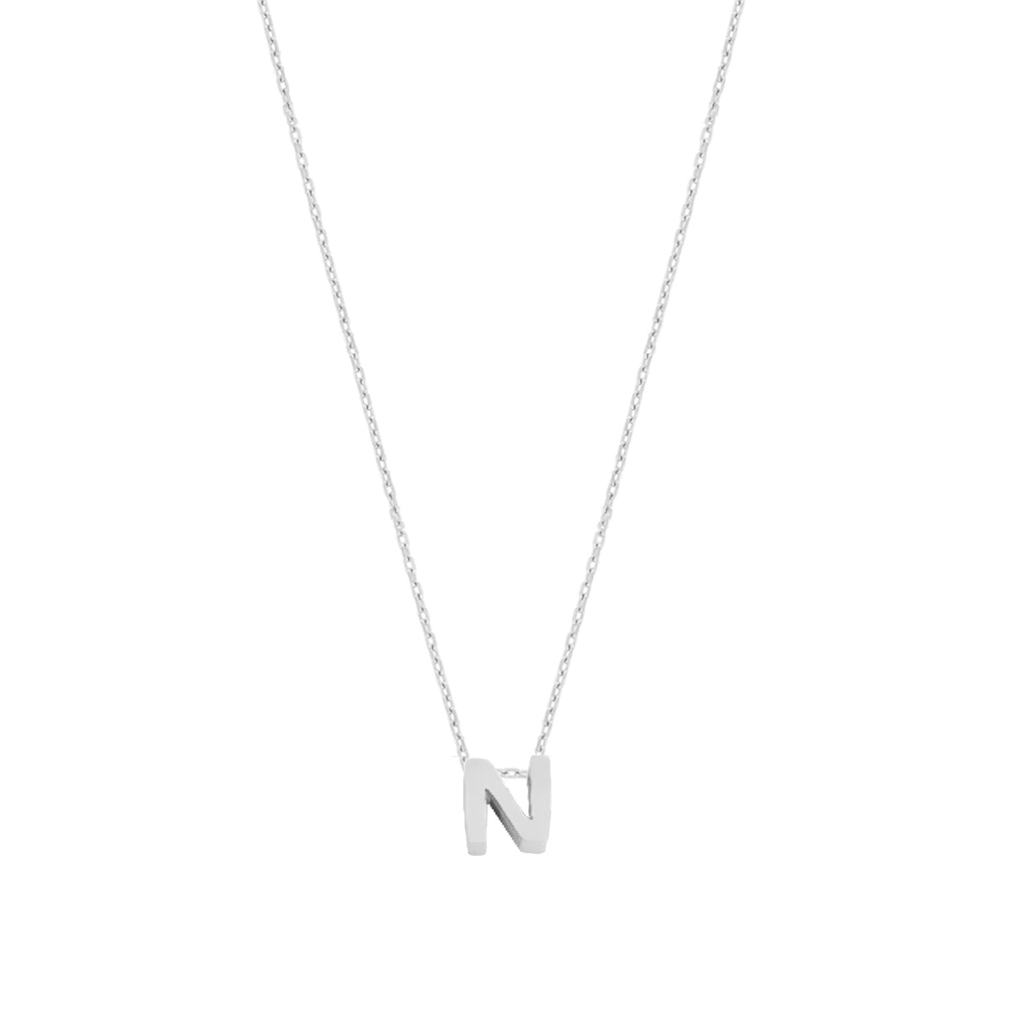 Fio Letra N em Prata - Loja do Ouro