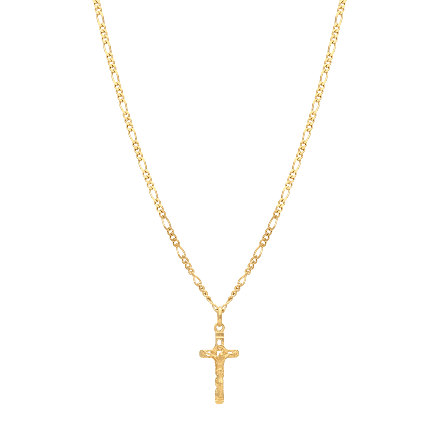 Fio Malha 3x1 em Ouro 19kl com Crucifixo (58cm) - Loja do Ouro