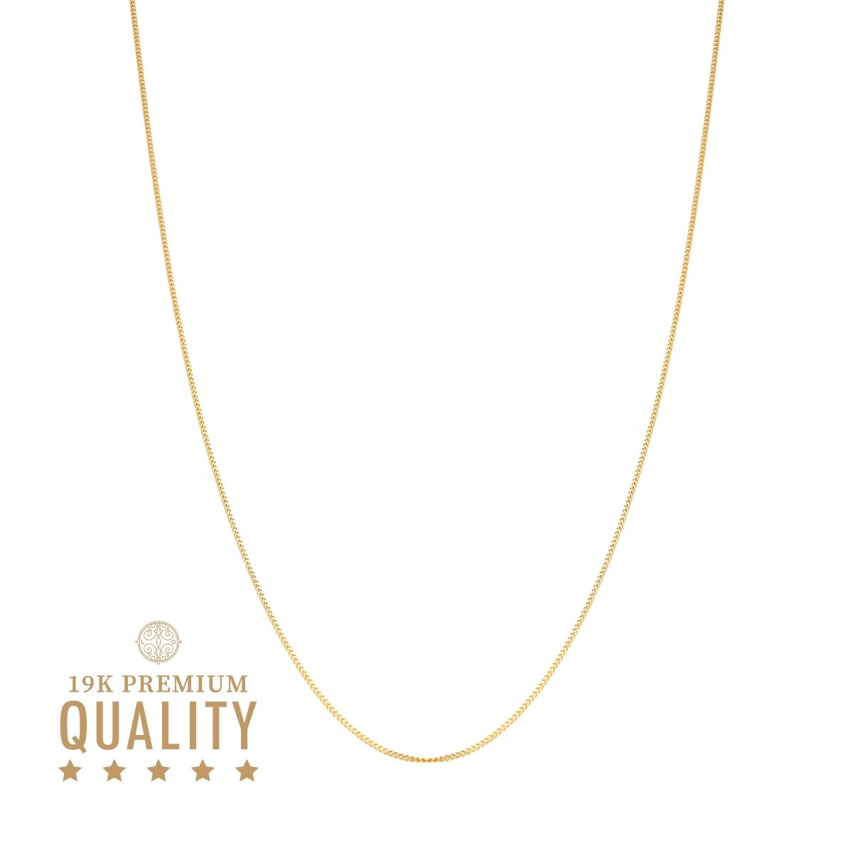 Fio Malha Barbela em Ouro 19kl (45cm) - Loja do Ouro