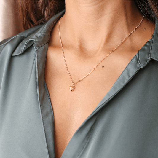 Fio Malha Barbela em Ouro 19kl com Coração Perfurado (49.5cm) - Loja do Ouro