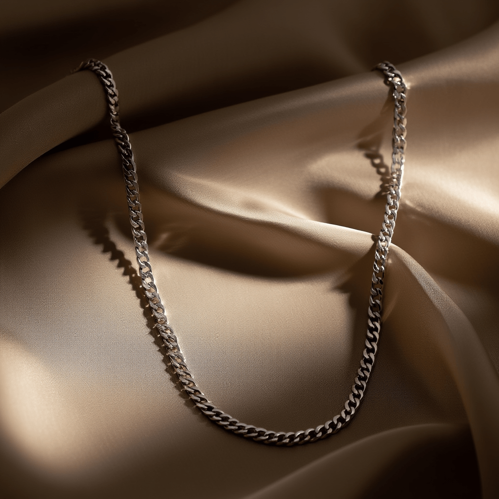 Fio Malha Barbela em Prata (50cm) - Loja do Ouro