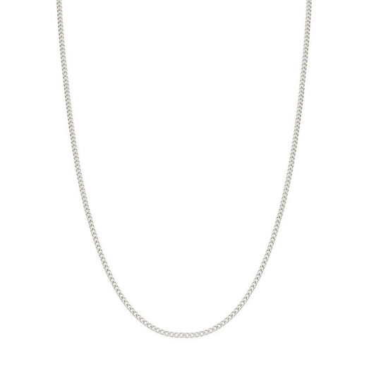 Fio Malha Barbela em Prata (60cm) - Loja do Ouro