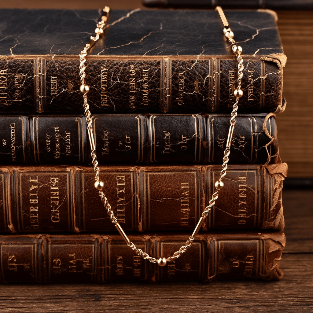 Fio Malha Corda com Traves e Esferas em Ouro 19kl (42cm) - Loja do Ouro